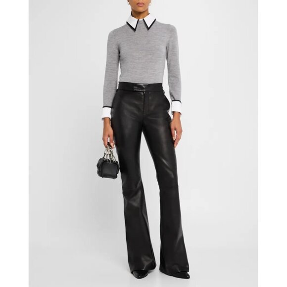 Alice + Olivia Sweaters - V-7. Alice + Olivia Porla Collared Wool Sweater Small